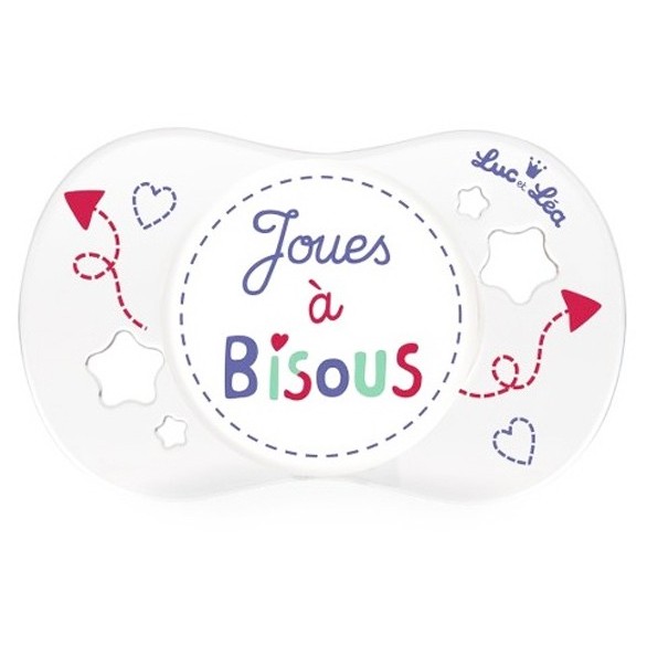 Luc et Lea Sucette 18m+ Joues à Bisous